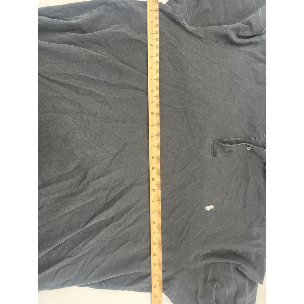 Polo Ralph Lauren Mens 2XLT Black Pima Stretch Mesh Polo Shirt Tall Short Sleeve